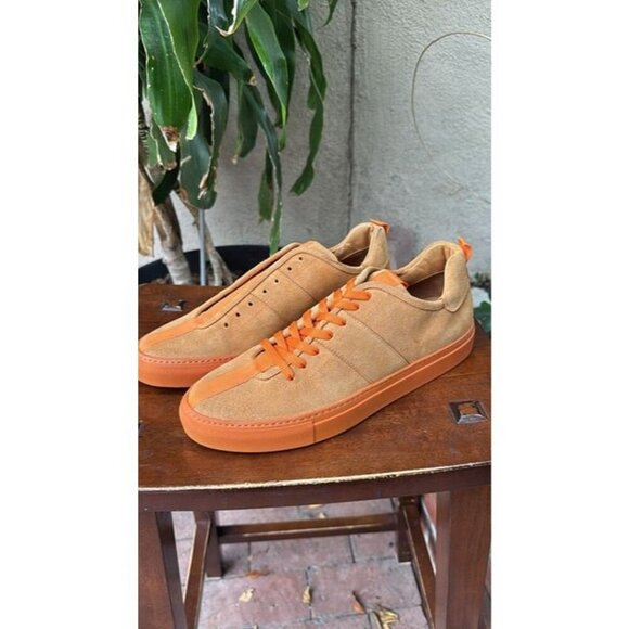 DANIEL PATRICK Size 9 Men's Orange Low Top Shoes Designer Used - Picture 2 of 11